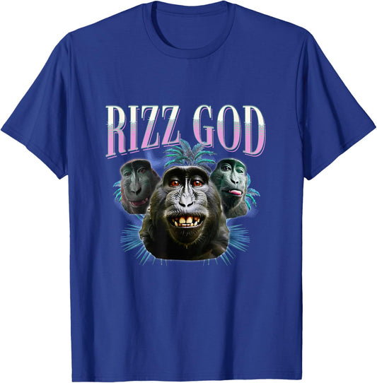 Rizz God Funny Monkey Rizzler Meme Skibidi Sigma Teen Boy T-Shirt - T-Shirt | Royal