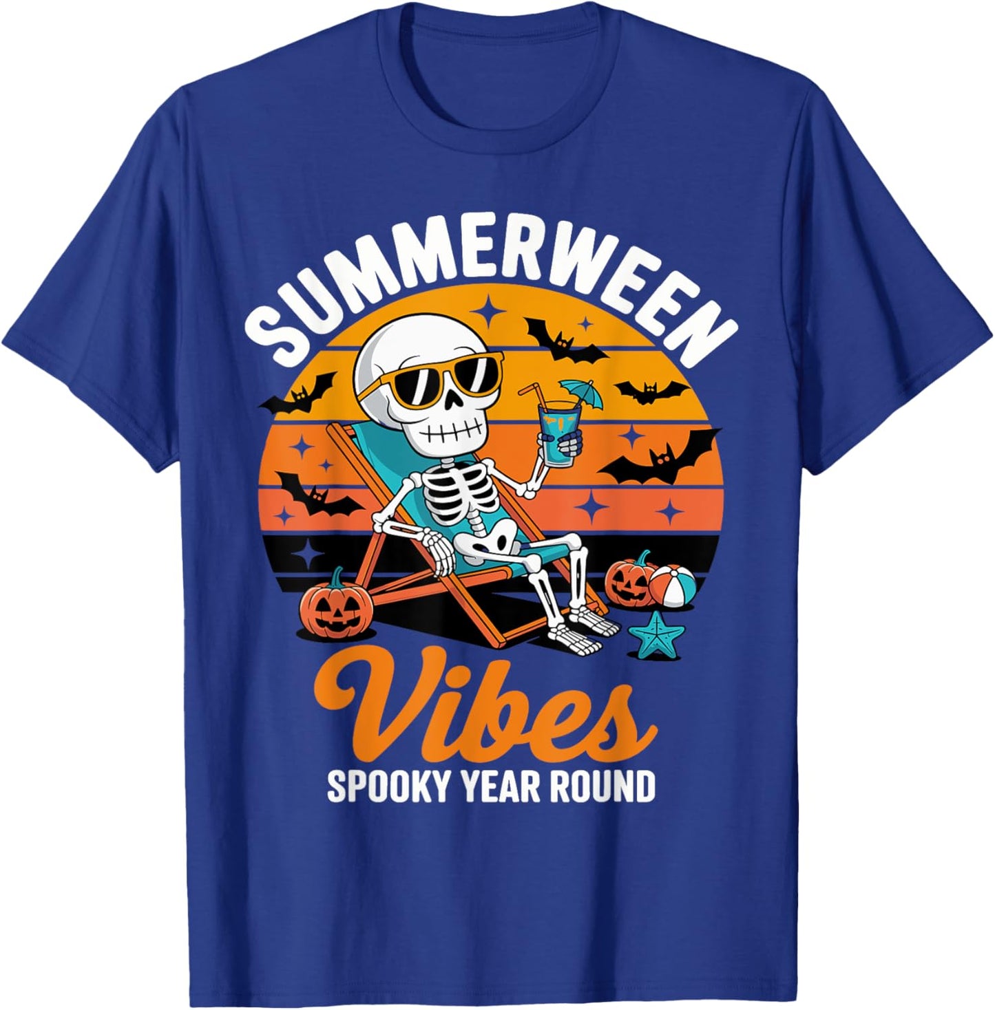 Summerween Spooky Summer summerween party Halloween Summer T-Shirt - T-Shirt | Royal