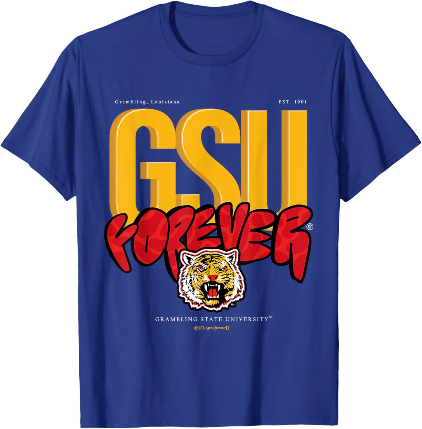 The Yard Essentials - Grambling State University - Forever T-Shirt - T-Shirt | Royal