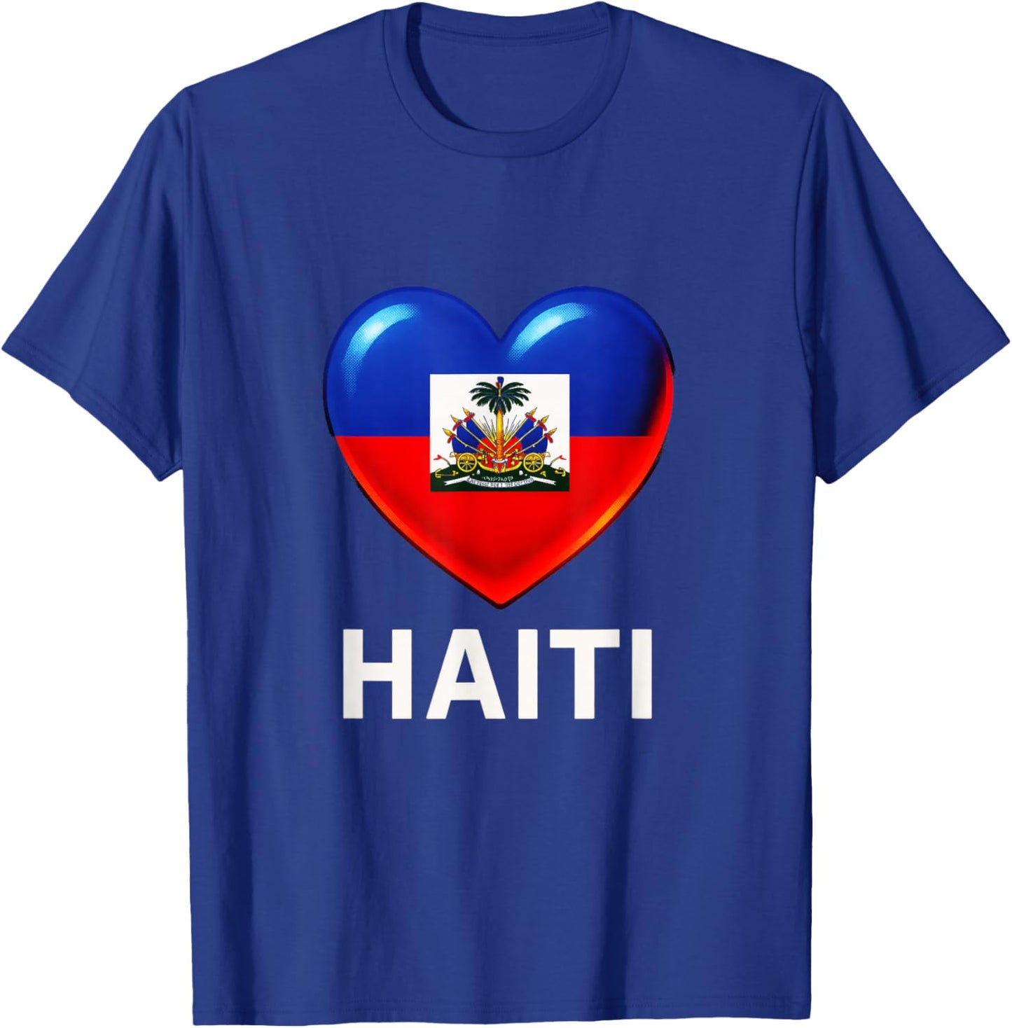Haiti - Haitian Flag Heart Souvenir T-Shirt - T-Shirt | Royal