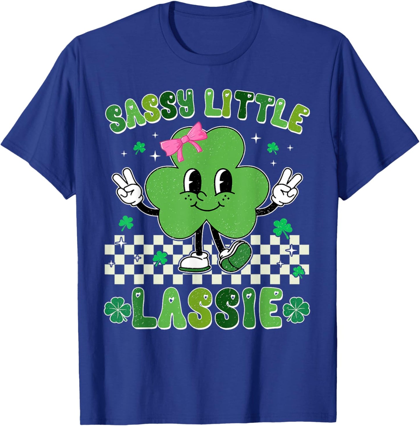Retro St Patrick's Day Sassy Little Lassie Kid Girls Toddler T-Shirt - T-Shirt | Royal