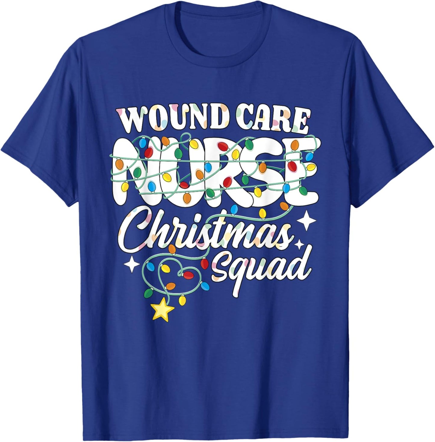 Wound Care Nurse Christmas Squad Wound Nursing NP RN T-Shirt - T-Shirt | Royal