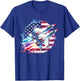 Boys 4th Of July American USA Flag Fighter Jet T-Shirt - T-Shirt | Royal
