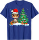 Leopard Gecko - Funny Gecko Wearing Santa Hat Christmas T-Shirt - T-Shirt | Royal