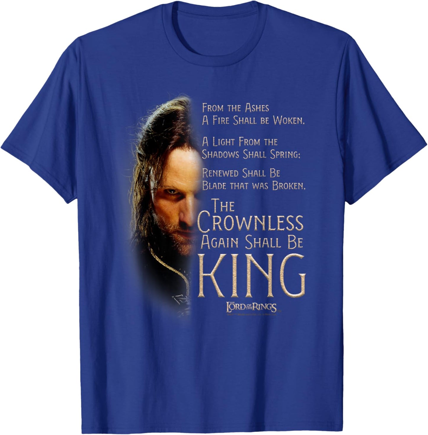 The Lord of The Rings Aragorn Crownless King T-Shirt - T-Shirt | Royal