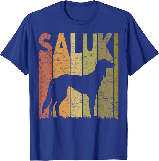 Saluki Vintage Saluki Dog Retro Dog Saluki Lover Men Women Girls Kids T-Shirt - T-Shirt | Royal