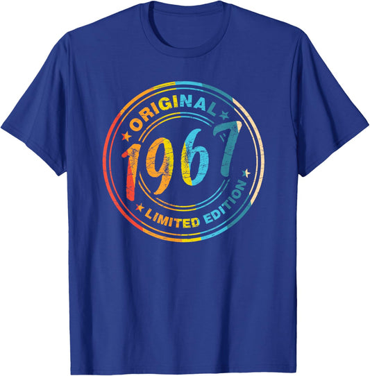 59.Geburtstag Retro Vintage 1967 Mann Frau Geschenk T-Shirt - T-Shirt | Royal