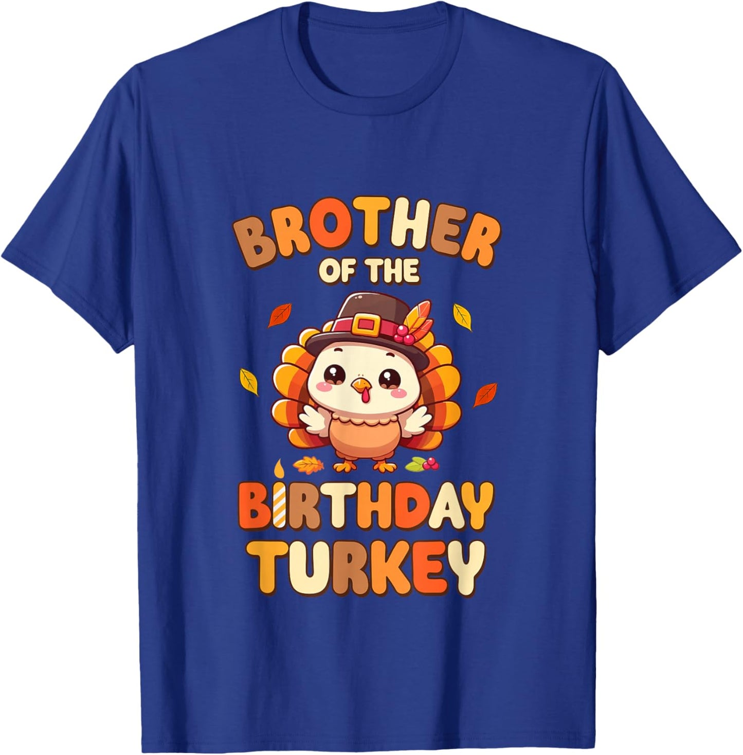 Brother of The Birthday Turkey Family 1st Birthday Boy T-Shirt - T-Shirt | Royal