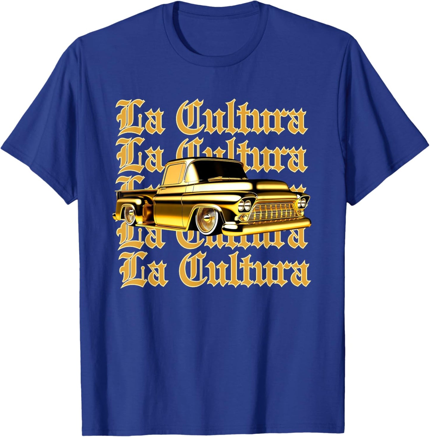 Chicano Mexican Culture Lowrider Classic La Cultura Truck T-Shirt - T-Shirt | Royal