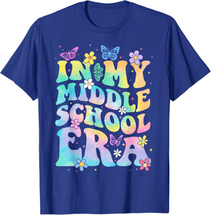 In My Middle School Era Back To School Outfits For Teacher Men Women Girls Kids T-Shirt - T-Shirt | Royal
