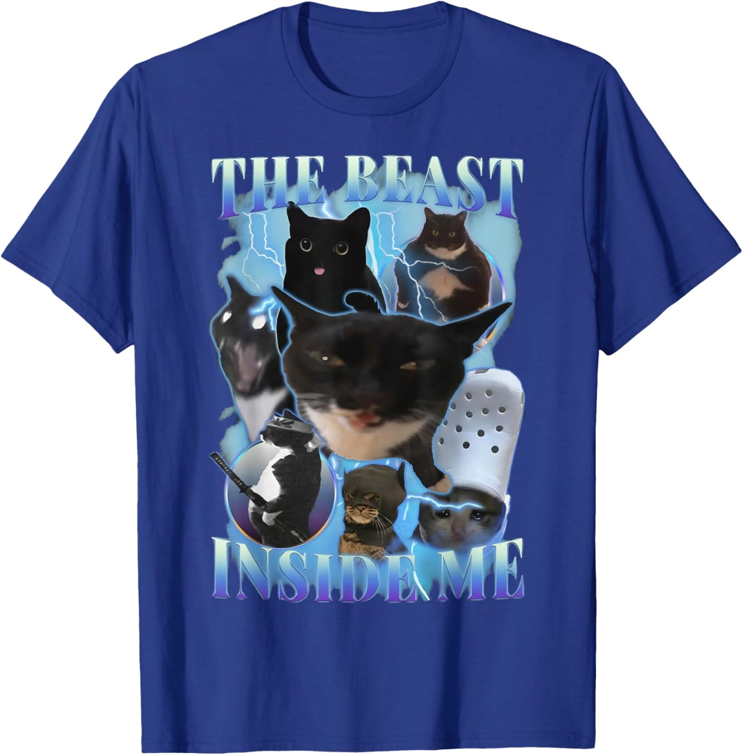 Funny Cat Meme Bootleg Sarcastic Quote The Beast Inside Me T-Shirt - T-Shirt | Royal