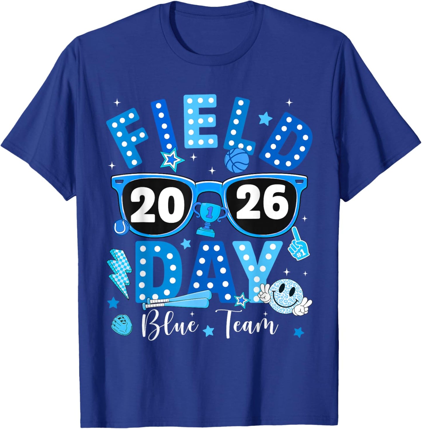 Field Day Blue Team Let The Games Begin Fun Day Field Trip T-Shirt - T-Shirt | Royal