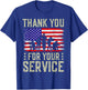Veteran Thank You For Your Service US Flag Veterans Day T-Shirt - T-Shirt | Royal