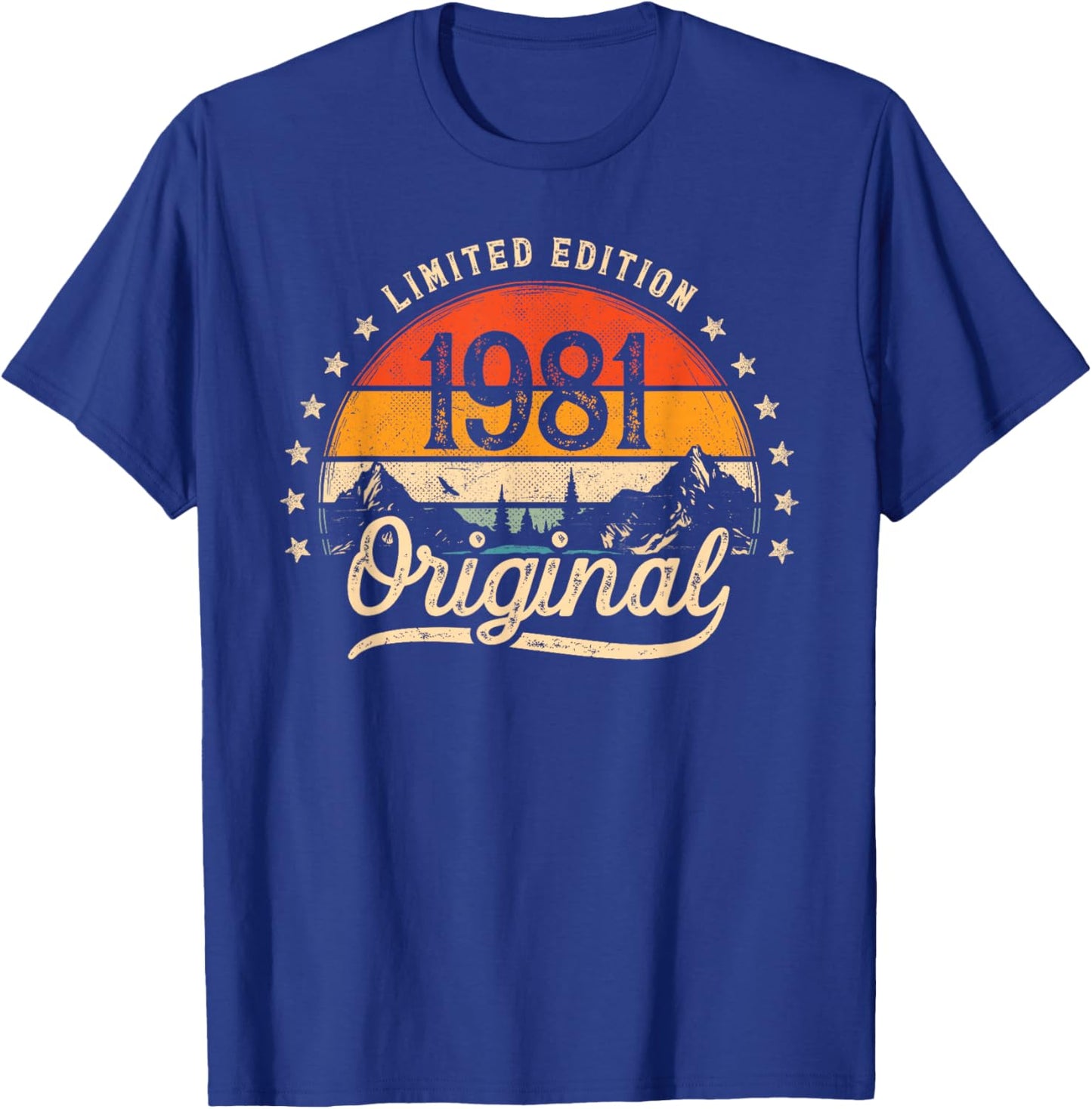 Limited Edition Original 1981 Vintage 45. Geburtstag Mann T-Shirt - T-Shirt | Royal