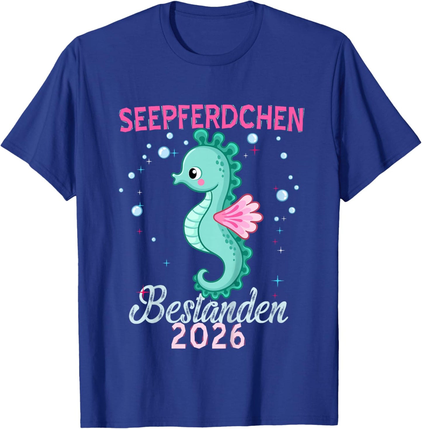 Seahorse Bestanden Frühschwimmer Badge, 2026 T-Shirt - T-Shirt | Royal
