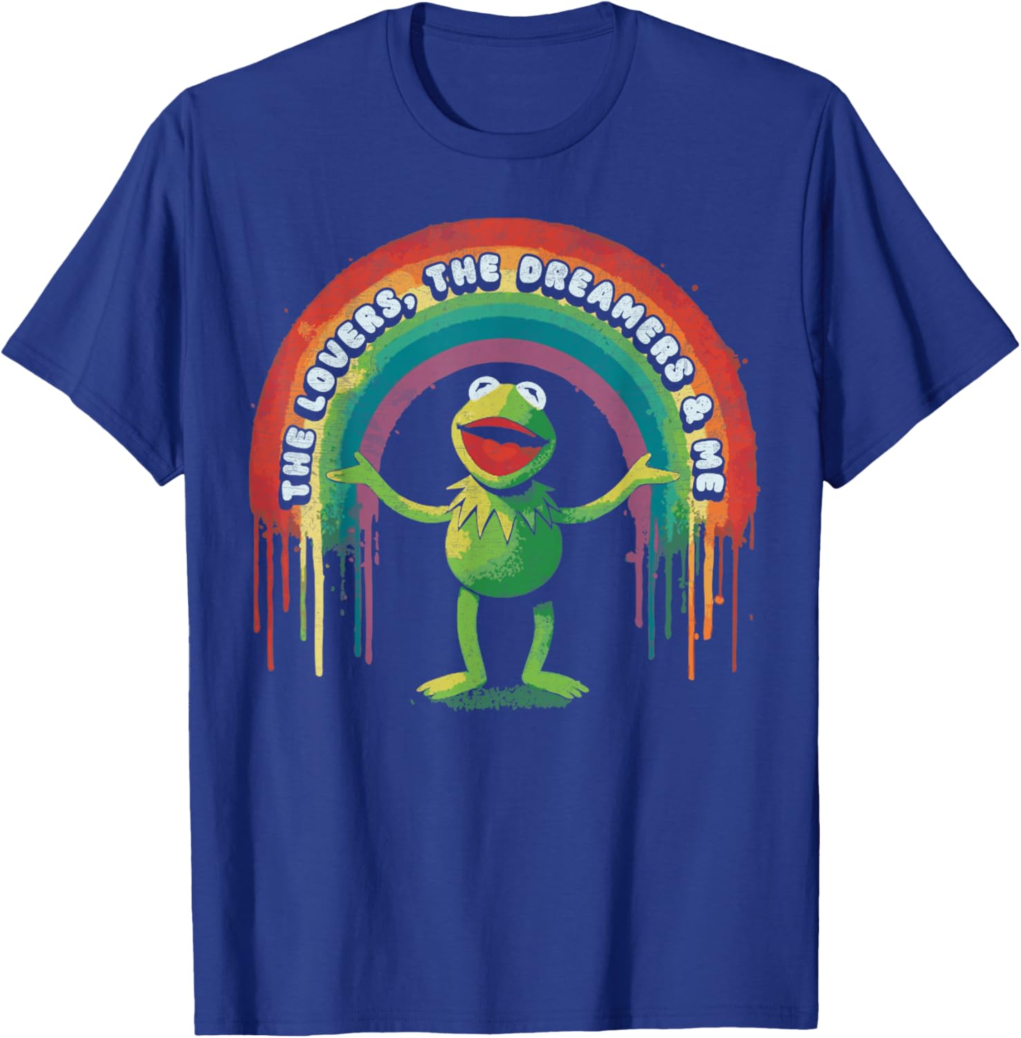Funny Retro Rainbow Frog Connection The Lovers The Dreamers T-Shirt - T-Shirt | Royal