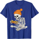 Funny Halloween Skeleton Gamer Video Games Boys Gaming T-Shirt - T-Shirt | Royal