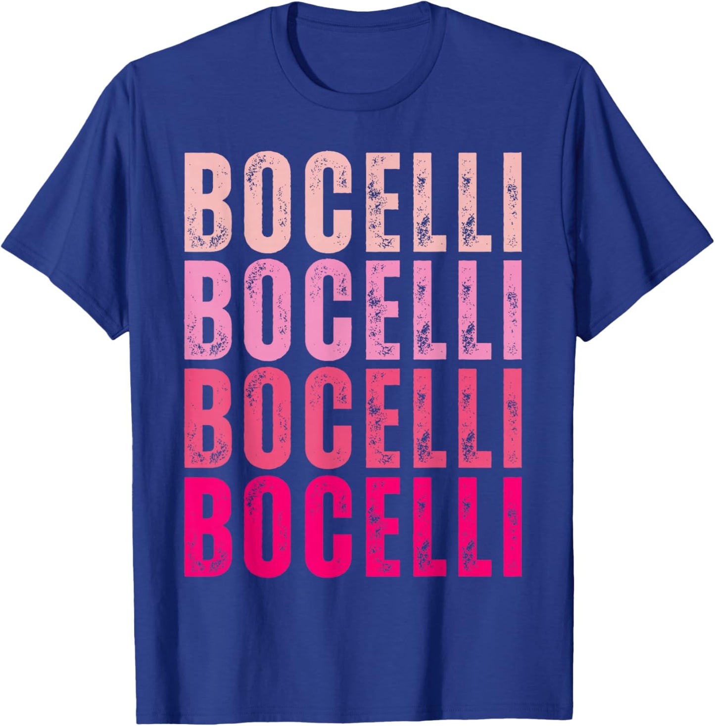 Vintage Bocelli Personalized Name I Love Bocelli T-Shirt - T-Shirt | Royal