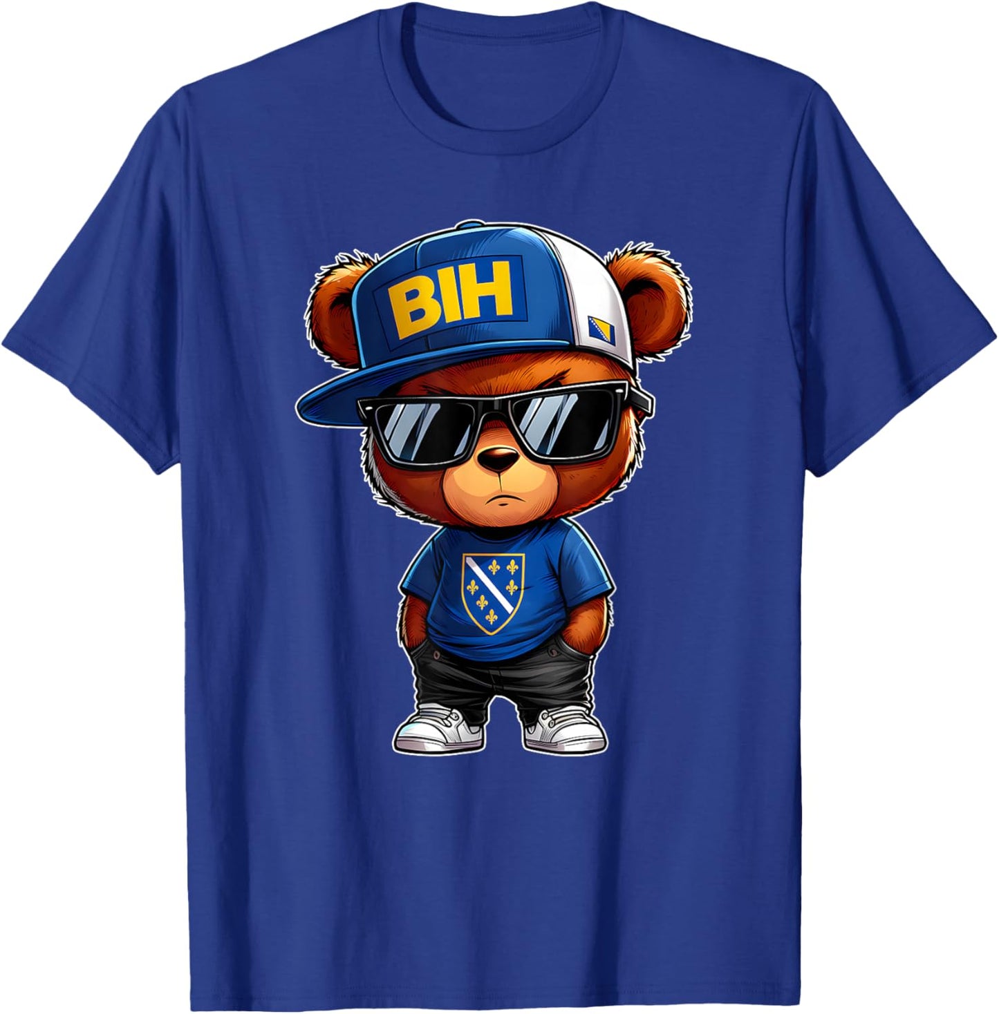Niedlicher Teddybär mit bosnischer Flagge Bosniens T-Shirt - T-Shirt | Royal