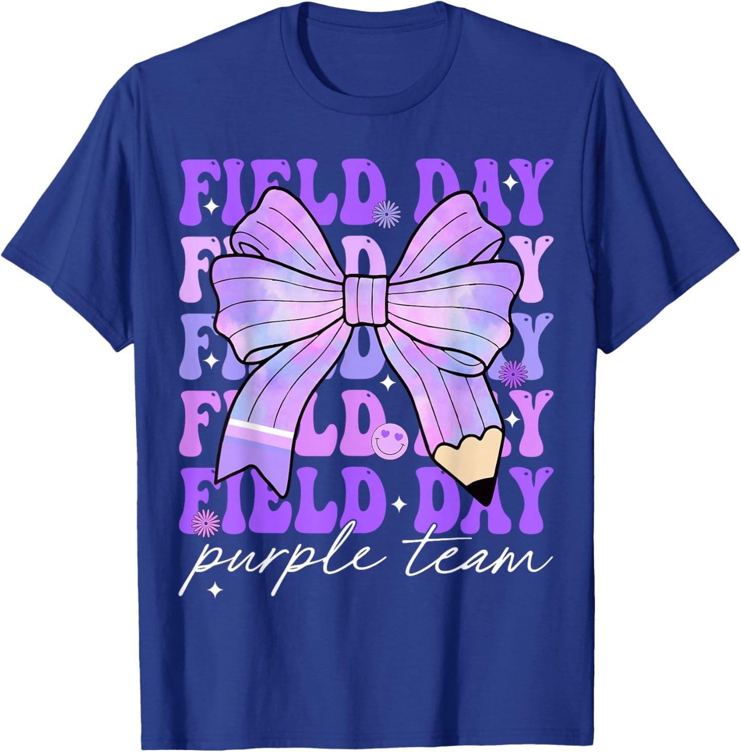 Field Day Teacher Student Kids Retro Field Day Purple Team T-Shirt - T-Shirt | Royal
