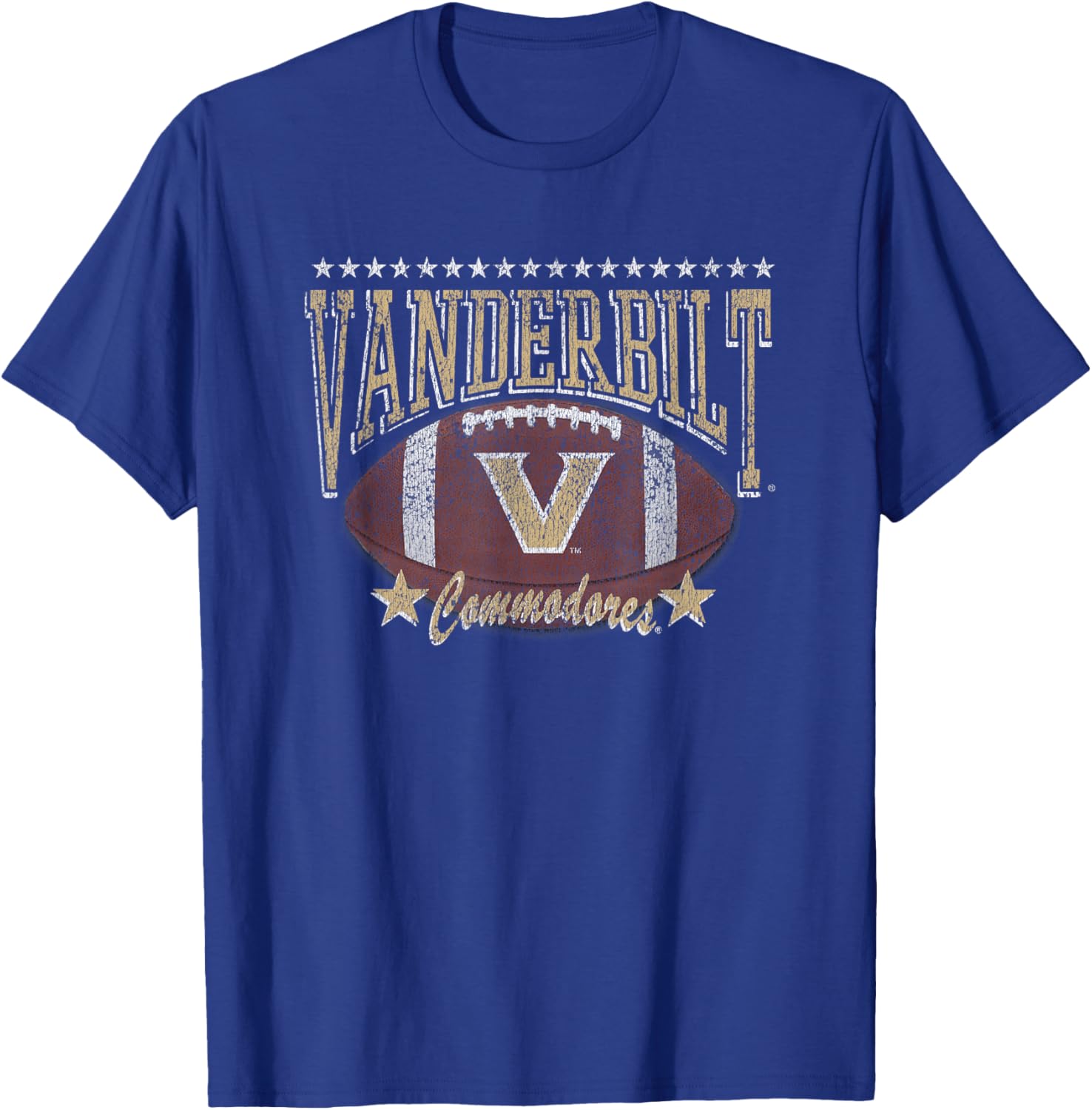 Vanderbilt Commodores Football Tackle Black T-Shirt - T-Shirt | Royal