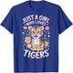 Just A Girl Who Loves Tigers Bengal Cat Wildlife T-Shirt - T-Shirt | Royal