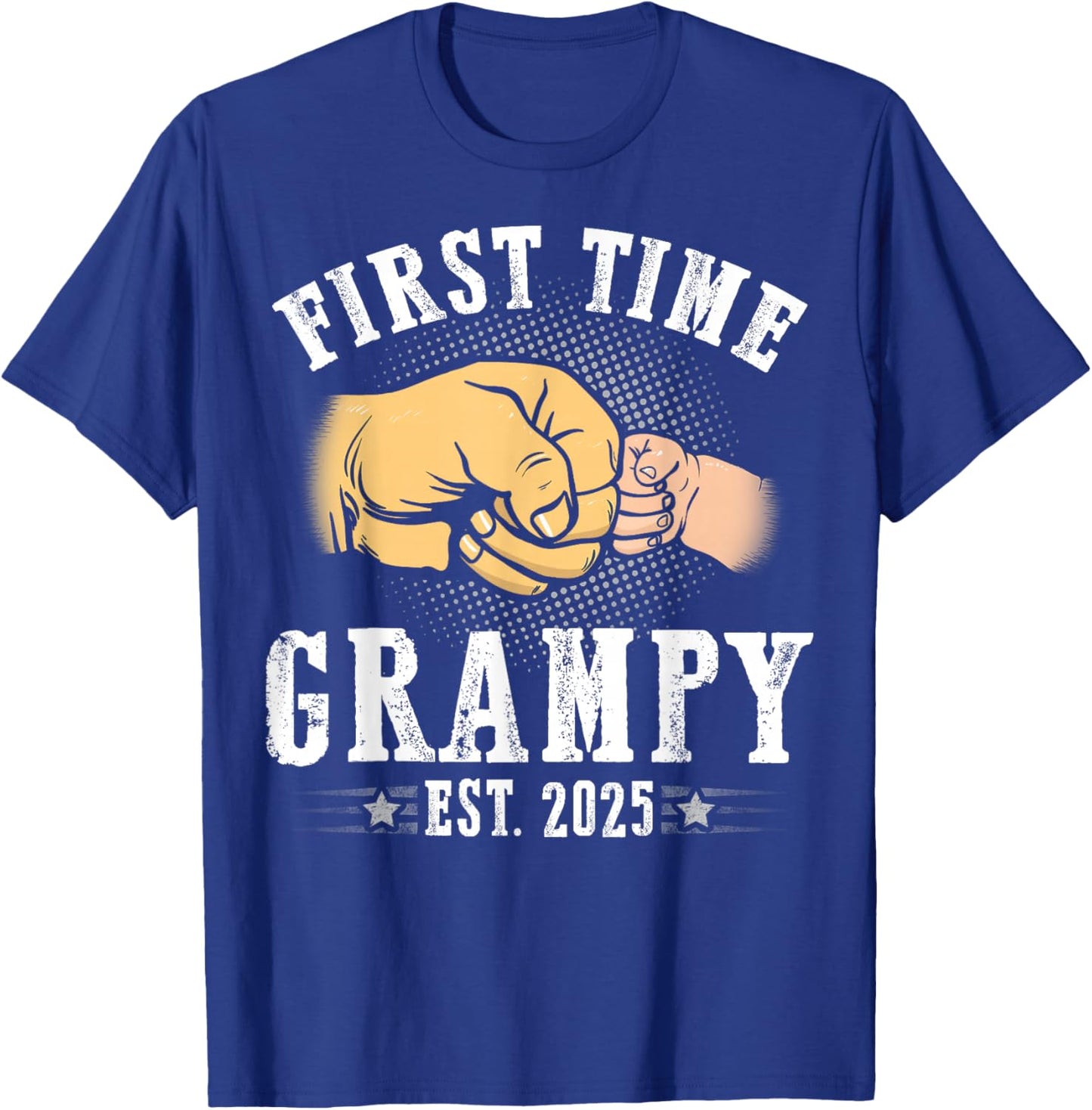 First time Grampy Est 2025 Father's Day Soon To Be Grampy T-Shirt - T-Shirt | Royal