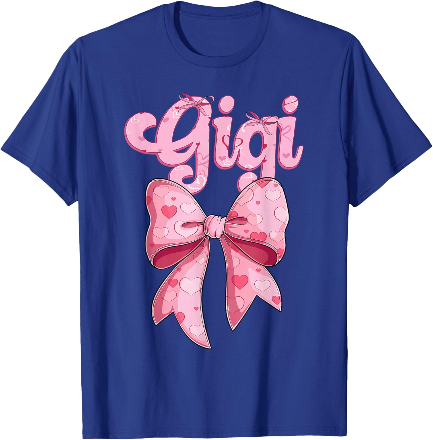 mother's day coquette bow family matching Groovy pink Gigi T-Shirt - T-Shirt | Royal