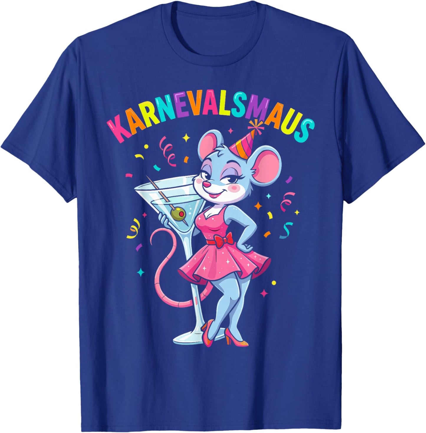 Carnival Mouse Women's Costume Set Cologne Alaaf Red White T-Shirt - T-Shirt | Royal