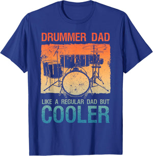 Drummer Design Dad Father Drumline Drumming Drummer T-Shirt - T-Shirt | Royal