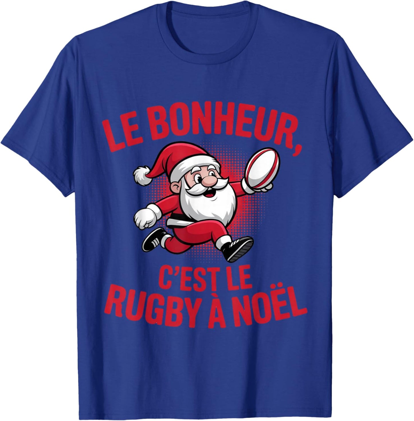Santa Claus Rugby Funny Gift Men Kids T-Shirt - T-Shirt | Royal