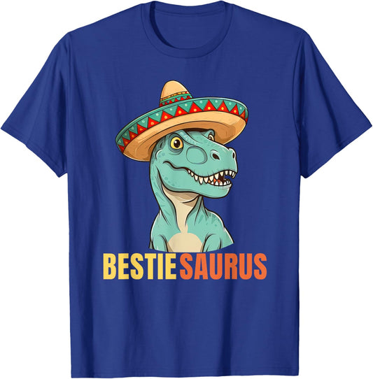 Bestiesaurus Funny Friend Saurus Matching BFF Dinosaur T Rex T-Shirt - T-Shirt | Royal
