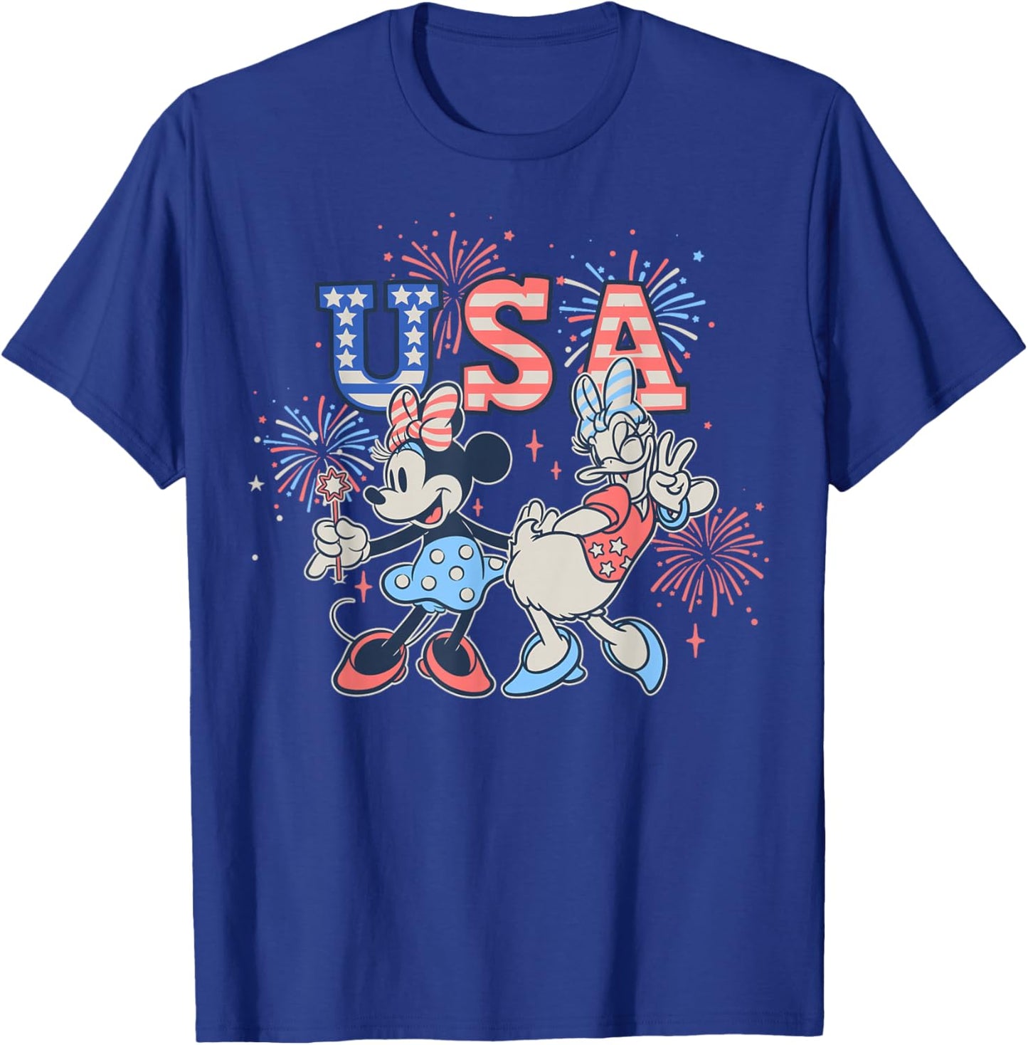 Disney Mickey and Friends 4th of July USA Minnie & Daisy T-Shirt - T-Shirt | Royal