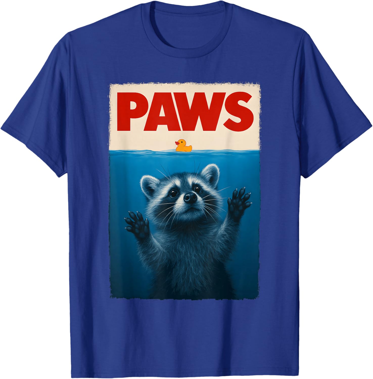 Cute Novelty Men Kids Women Funny Raccoon T-Shirt - T-Shirt | Royal