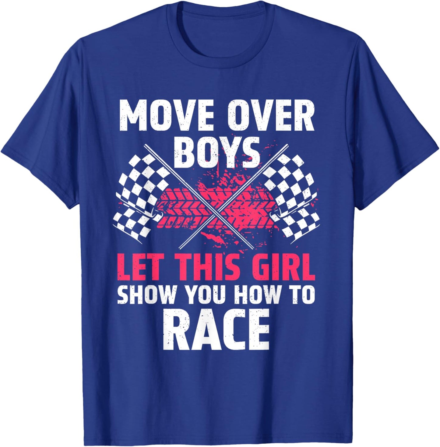 Funny Race Car Driver Art For Girls Women Kids Racing Lover T-Shirt - T-Shirt | Royal