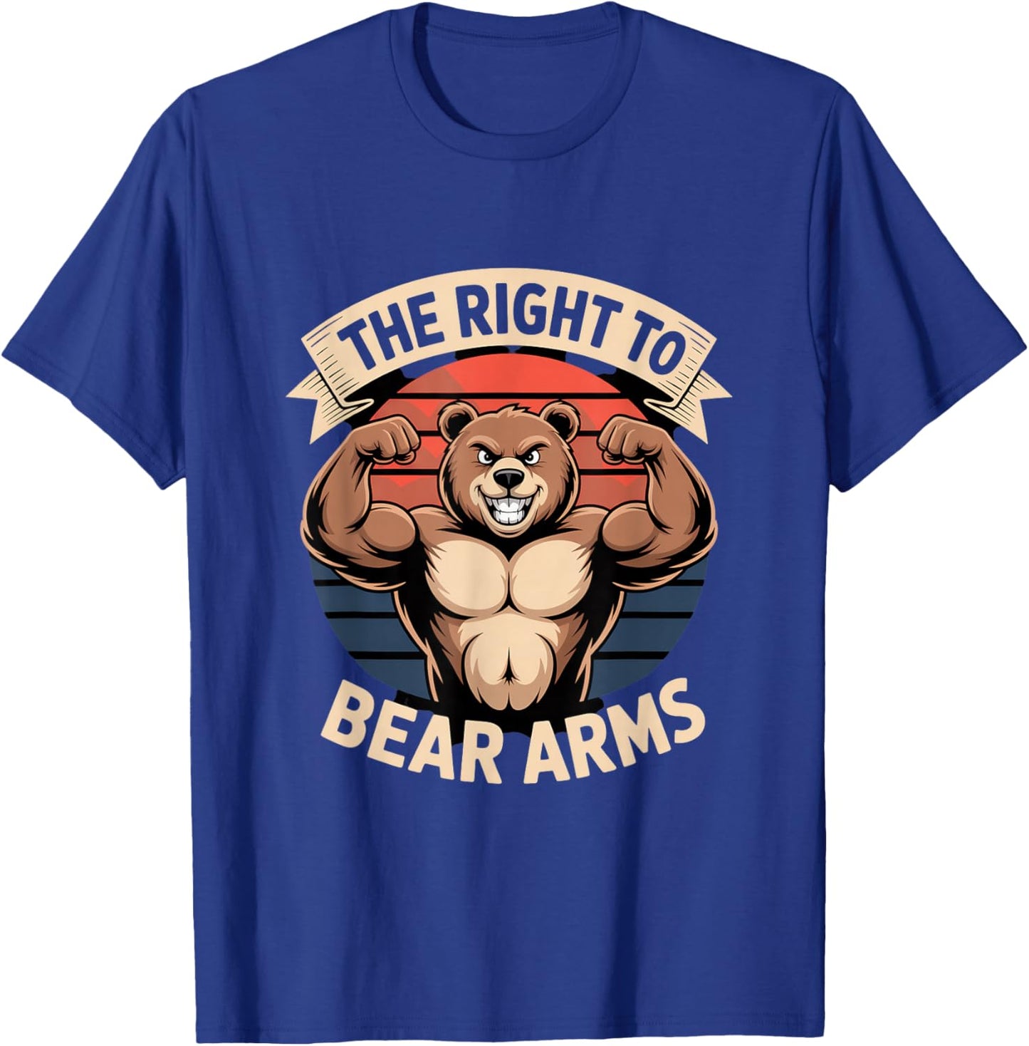 The Right to Bear Arms Muscular Bear Vintage T-Shirt - T-Shirt | Royal