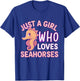 Kids Girl Seahorse Kids T-Shirt - T-Shirt | Royal