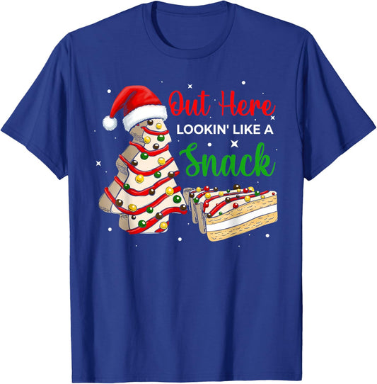 Out Here Lookin' Like A Snack Debbie Cakes Christmas Tree T-Shirt - T-Shirt | Royal