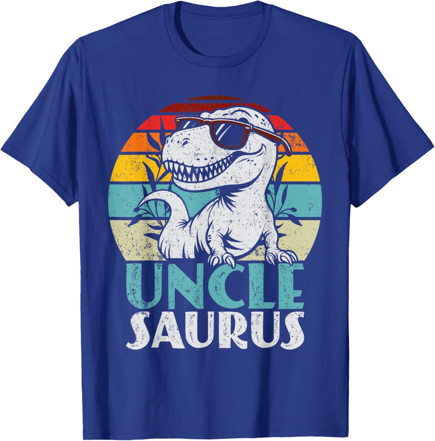 Unclesaurus T-Rex Dinosaur Uncle Saurus Family Matching T-Shirt - T-Shirt | Royal