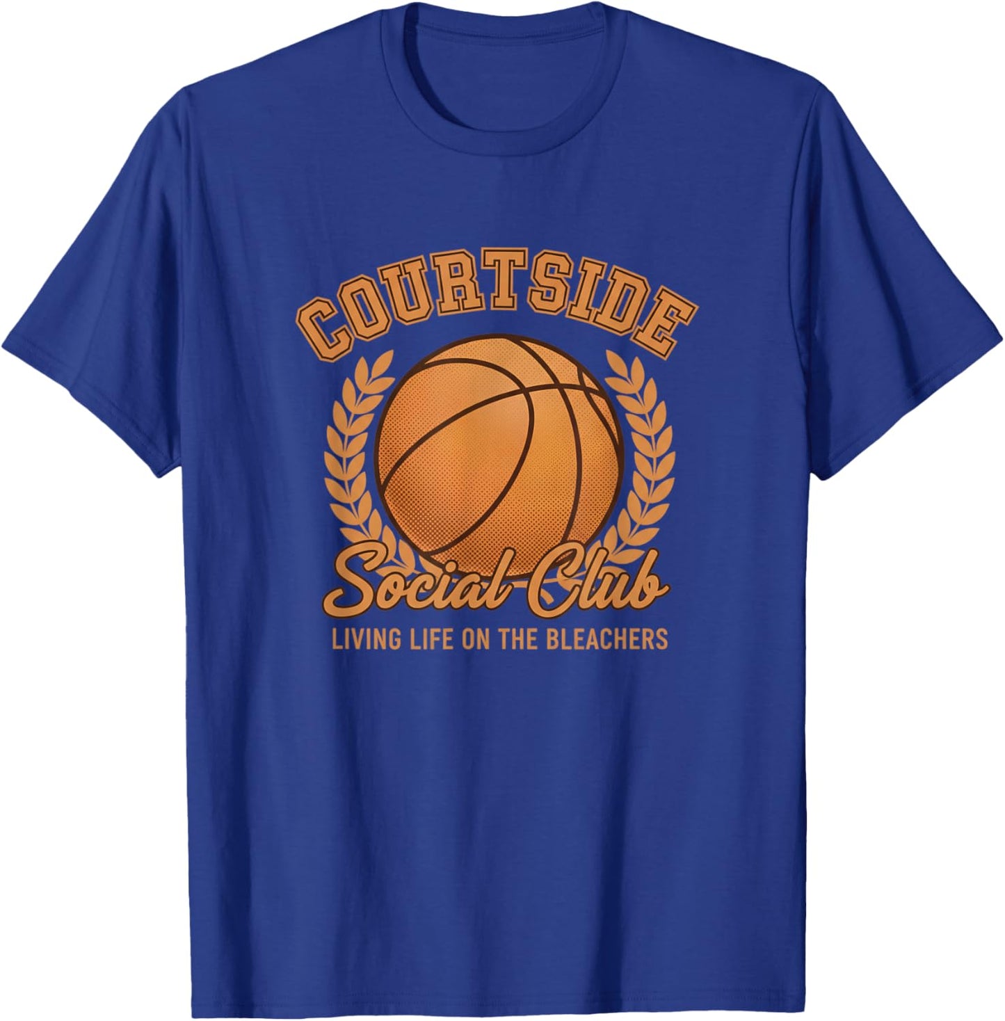 Courtside Social Club Basketball Mom - Living Life On The Bl T-Shirt - T-Shirt | Royal
