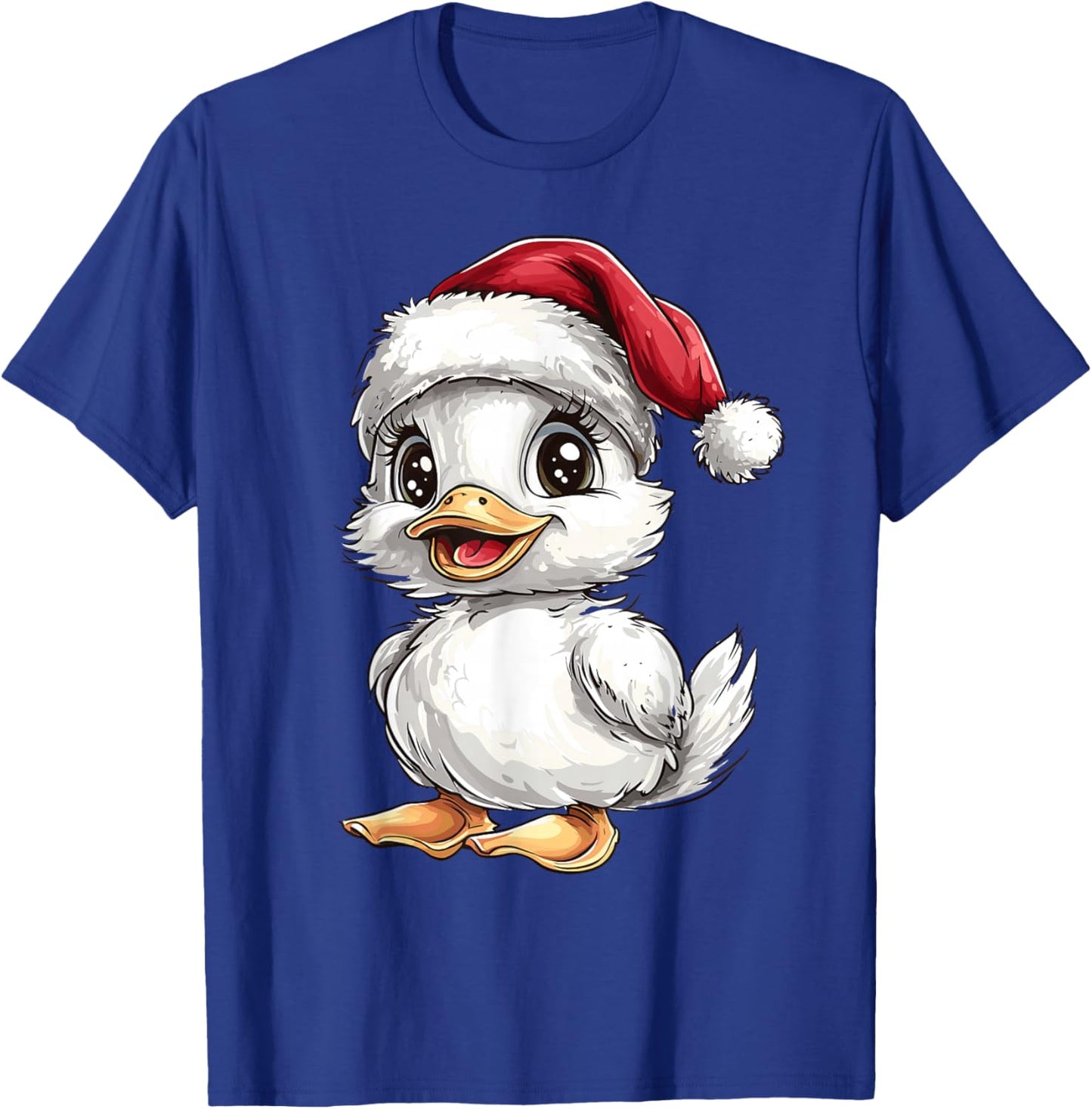 Duck Santa Hat Funny Girls Kids Duck Lovers Christmas Pajama T-Shirt - T-Shirt | Royal