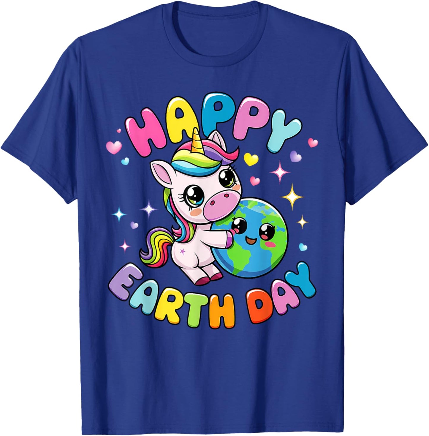 Happy Earth Day Unicorn Earth Day 2025 Kids Toddler Girl T-Shirt - T-Shirt | Royal