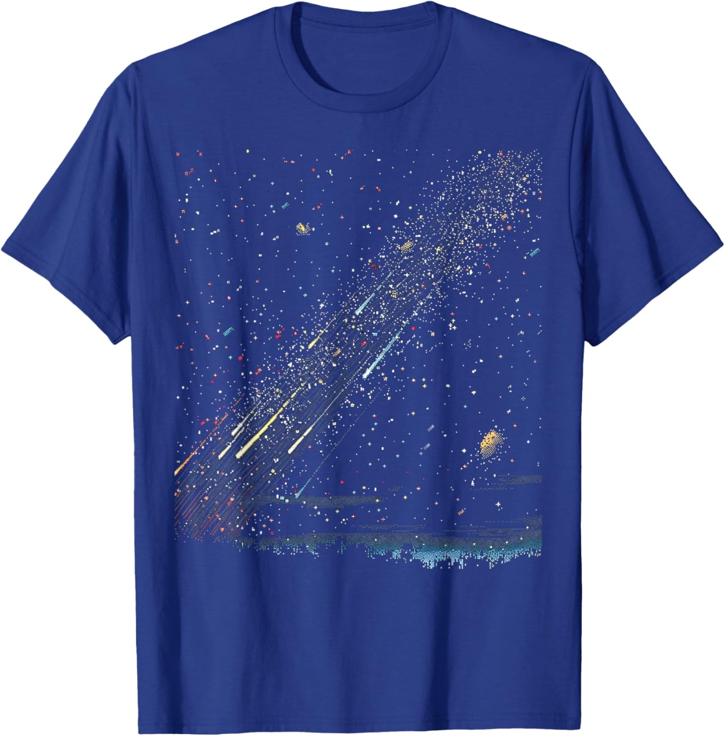 Pixel Meteor Shower T-Shirt - T-Shirt | Royal