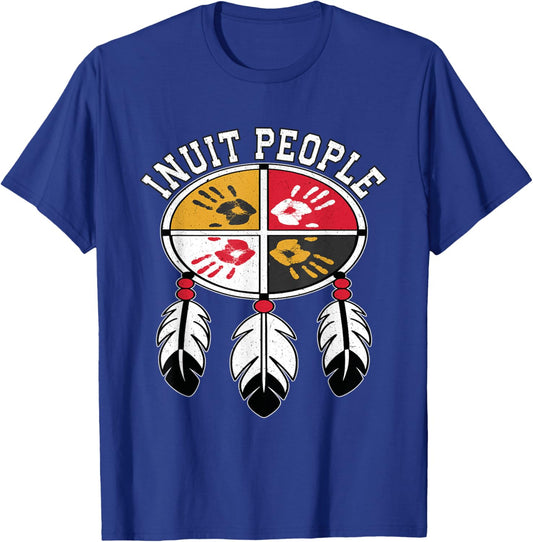 Inuit people Native Indigenous Medicine Wheel T-Shirt - T-Shirt | Royal