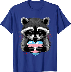 Transsexual Raccoon Heart Transsexual Pride LGBT Trans T-Shirt - T-Shirt | Royal