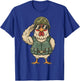 Saluting Soldier Chicken Military Rooster Army for Veterans T-Shirt - T-Shirt | Royal