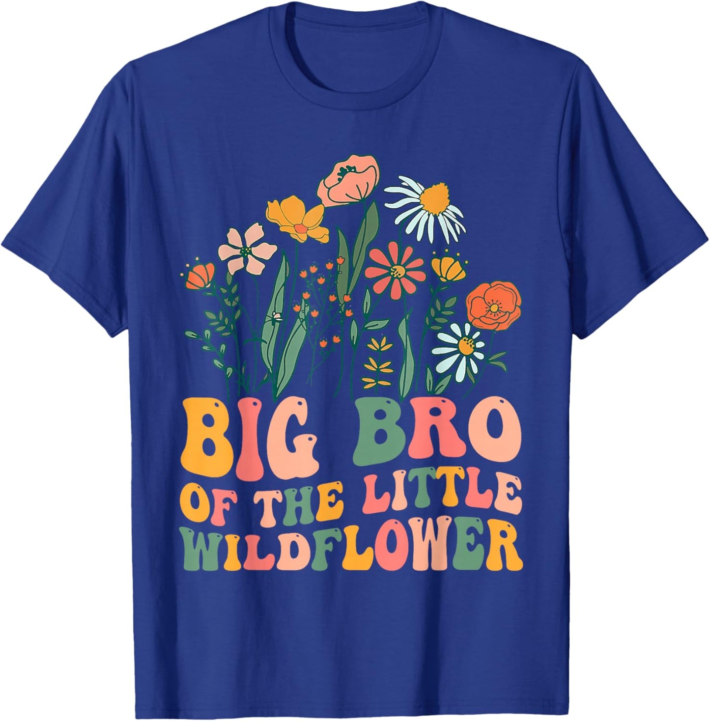 Big Brother Of The Little Wildflower Birthday Party Baby T-Shirt - T-Shirt | Royal