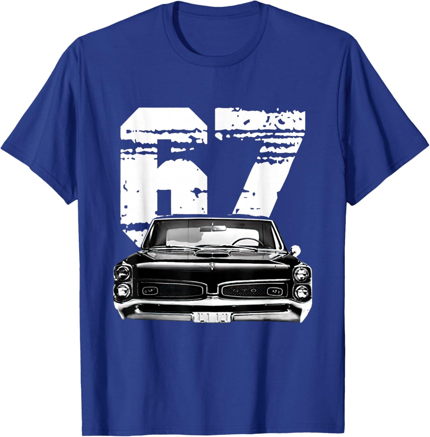 1967 67 GTO Classic Car Old School Muscle Car T-Shirt - T-Shirt | Royal