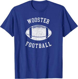 Wooster Football Distressed Vintage 80's Throwback Classic T-Shirt - T-Shirt | Royal