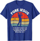 FORE Jesus Christian Golf Retro 70s Religious Golfing Men's T-Shirt - T-Shirt | Royal
